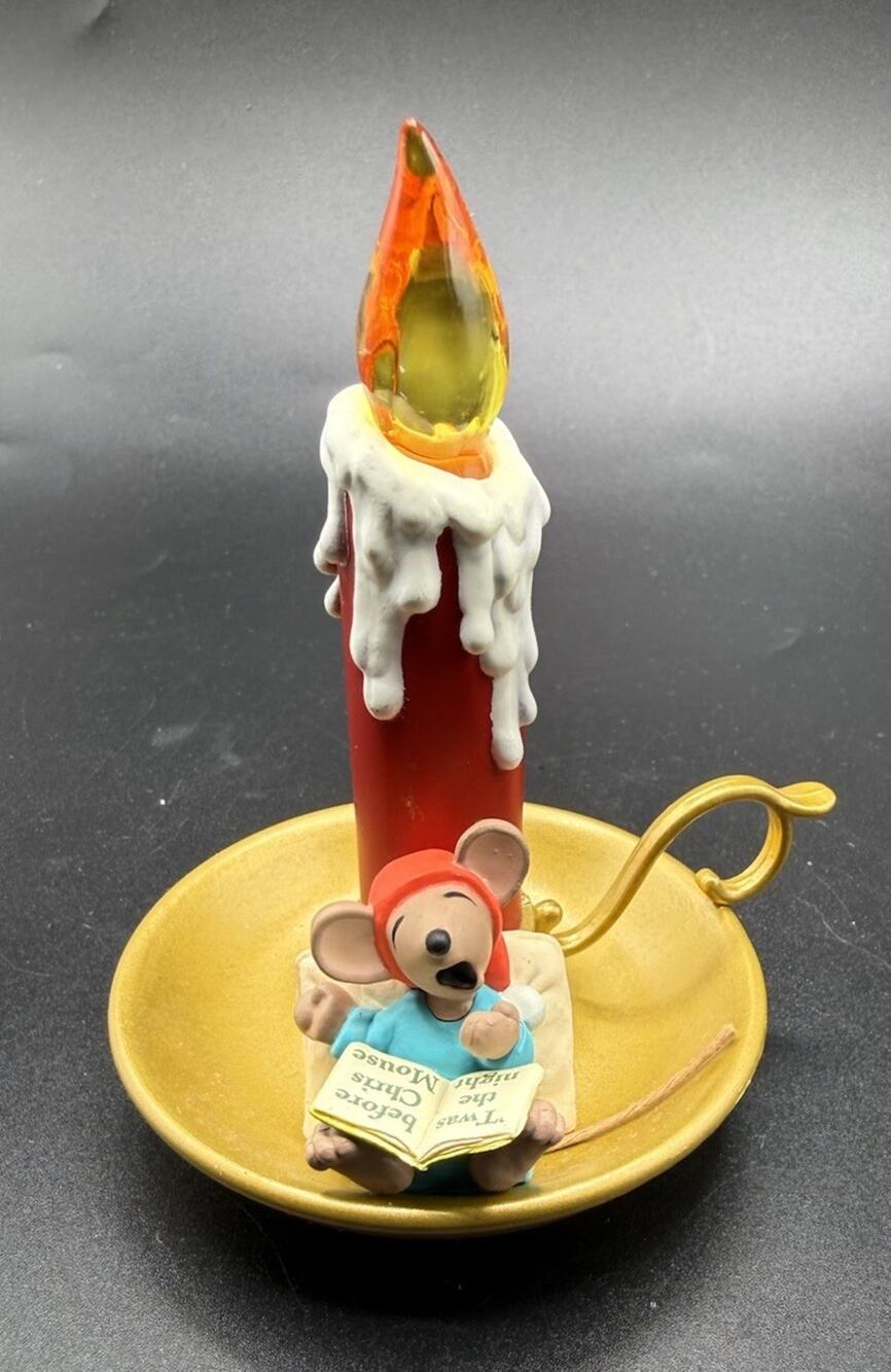 Hallmark Magic A Chris Mouse Christmas Candle Christmas Ornament No Box -LO20